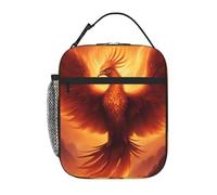 Qwvbn Bella borsa per il pranzo portatile con stampa Phoenix leggera e isolata, adatta sia per uomini che per donne, ideale per picnic e viaggi