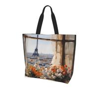 Qwvbn Bella borsa per la spesa monospalla da donna con stampa a tralicci in lontananza, spaziosa ed elegante, perfetta per i pendolari quotidiani e lo shopping.