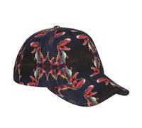 Qwvbn Berretto da baseball alla moda con dinosauro dalla bocca grande, design regolabile, adatto per corsa, esercizio fisico e sport all'aria aperta, nero