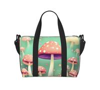 Qwvbn Borsa da viaggio a tracolla con stampa di funghi da sogno, comoda, leggera e impermeabile, adatta per viaggi e uso quotidiano.