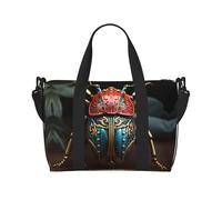 Qwvbn Borsa da viaggio a tracolla con stampa di scarabeo colorata, comoda, leggera e impermeabile, adatta per viaggi e uso quotidiano.