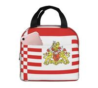 QWVBN Borsa per il pranzo con bandiera del Senato di Brema in alluminio ispessito con manico, mantiene il calore e la freschezza, ideale per pendolari e picnic.