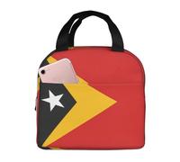 QWVBN Borsa per il pranzo con bandiera di Timor Est in alluminio ispessito con manico, mantiene il calore e la freschezza, ideale per pendolari e picnic.