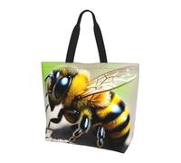 Qwvbn Borsa per la spesa a spalla singola da donna con stampa di piccole api dal design elegante e spazioso, perfetta per i pendolari quotidiani e lo shopping.