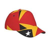 Qwvbn Cappello da baseball con bandiera di Timor Est alla moda, design regolabile, adatto per corsa, esercizio fisico, sport all'aria aperta, nero