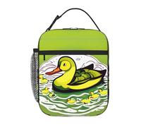 Qwvbn Duck Flock Game Prints, borsa per il pranzo portatile leggera e isolata, adatta sia per uomini che per donne, ideale per picnic e viaggi