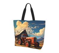 Qwvbn Farm Red Tractor Stampa Donne Monospalla Shopping Bag Spazioso Design Elegante Perfetto Per I Commutes Quotidiani E Shopping.