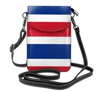 Qwvbn Flag of Costa Rica Borsa a tracolla in pelle, morbida e impermeabile, può essere utilizzata come portafoglio, con tracolla staccabile.