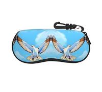 Qwvbn Gabbiani in volo Ultra-leggero, comoda custodia per occhiali Soft Shell protegge occhiali, occhiali da sole, occhiali da lettura, ecc. Da graffi.