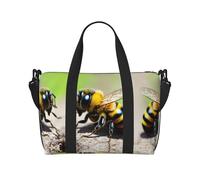 Qwvbn Graziosa borsa da viaggio con stampa di piccole api, comoda, leggera e impermeabile, adatta per viaggi e uso quotidiano.