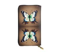 Qwvbn Graziosa pochette lunga in pelle con stampa a farfalla per riporre assegni di contanti e telefoni cellulari, adatto sia per uomini che per donne.