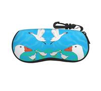 Qwvbn Happy White Goose Custodia per occhiali ultra leggera e comoda con guscio morbido protegge occhiali, occhiali da sole, occhiali da lettura, ecc. dai graffi.