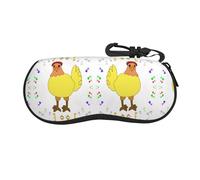 Qwvbn La custodia per occhiali da gallina cantante ultra leggera e comoda protegge occhiali, occhiali da sole, occhiali da lettura, ecc. dai graffi.