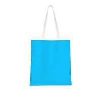 Qwvbn Le borse di tela blu chiaro in tinta unita sono riutilizzabili e adatte per lo shopping, andare a scuola, andare al lavoro, ecc.