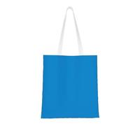 Qwvbn Le borse di tela blu in tinta unita sono riutilizzabili e adatte per lo shopping, andare a scuola, andare al lavoro, ecc.