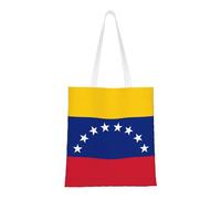 Qwvbn Le borse di tela con bandiera del Venezuela sono riutilizzabili e adatte per lo shopping, andare a scuola, andare al lavoro, ecc.