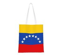 Qwvbn Le borse di tela con bandiera del Venezuela sono riutilizzabili e adatte per lo shopping, andare a scuola, andare al lavoro, ecc.