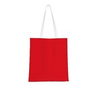 Qwvbn Le borse di tela rossa in tinta unita sono riutilizzabili e adatte per lo shopping, andare a scuola, andare a lavoro, ecc.