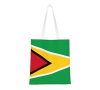Qwvbn Le borse in tela con bandiera della Guyana sono riutilizzabili e adatte per lo shopping, andare a scuola, andare al lavoro, ecc.