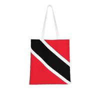 Qwvbn Le borse in tela con bandiera di Trinidad e Tobago sono riutilizzabili e adatte per lo shopping, andare a scuola, andare al lavoro, ecc.