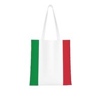Qwvbn Le borse in tela con bandiera italiana sono riutilizzabili e adatte per lo shopping, andare a scuola, andare a lavoro, ecc.