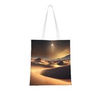 Qwvbn Le borse in tela del deserto del Sahara sono riutilizzabili e adatte per lo shopping, andare a scuola, andare al lavoro, ecc.