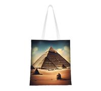 Qwvbn Le borse in tela Dreaming Of The Pyramids Of Khufu sono riutilizzabili e adatte per lo shopping, andare a scuola, andare a lavoro, ecc.