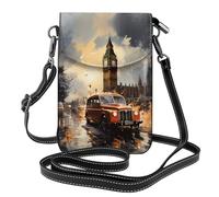Qwvbn London Color Taxi Leather crossbody flap phone bag, morbido e impermeabile, può essere utilizzato come un portafoglio, con una tracolla staccabile.