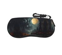 Qwvbn Luna stelle e pianeti ultra-leggero, comoda custodia morbida per occhiali protegge occhiali, occhiali da sole, occhiali da lettura, ecc. dai graffi.