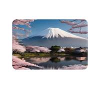Qwvbn Mt. Fuji all'inizio della primavera, tappetino antiscivolo per interni ed esterni, durevole e antimacchia, per portico esterno