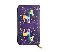 Qwvbn One-Horse Star Prints Portafoglio lungo in pelle per riporre assegni di contanti e telefoni cellulari, adatto sia per uomini che per donne.