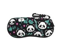Qwvbn Panda cute face Ultra-leggera, comoda custodia morbida per occhiali protegge occhiali, occhiali da sole, occhiali da lettura, ecc. Dai graffi.