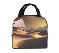 QWVBN Sahara Desert - Borsa per il pranzo in alluminio ispessito con manico, mantiene il calore e la freschezza, ideale per pendolari e picnic.