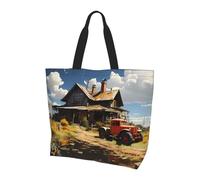 Qwvbn Texas Farm Tractor stampa borsa da donna monospalla spaziosa ed elegante design perfetto per i pendolari quotidiani e lo shopping.
