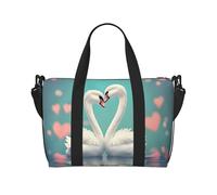 Qwvbn The Swan in love Prints, borsa a tracolla da viaggio, comoda, leggera e impermeabile, adatta per viaggi e uso quotidiano.