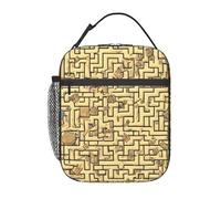 Qwvbn Treasure Maze, comoda borsa termica per il pranzo, riutilizzabile, adatta per lavoro, viaggi, picnic, ufficio, ecc.
