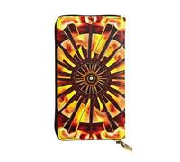 Qwvbn Turning The Flame Prints, portafoglio lungo in pelle per riporre assegni di contanti e telefoni cellulari, adatto sia per uomini che per donne.