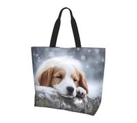 Qwvbn Un cane che dorme stampa borsa da donna monospalla spaziosa ed elegante, perfetta per i pendolari quotidiani e lo shopping.