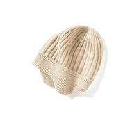 QWWQYDY Capello Uomo Berretti con paraorecchie in Maglia di Cashmere Costine Berretti Spessi Cappello Invernale Vintage Morbido Misto Lana Cuffia for Capelli Caldi for Donna Uomo(Beige)