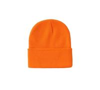QWWQYDY Capello Uomo Cappello a Cuffia Unisex con Logo Ricamato Personalizzato Casual Senza Tesa for Uomo Invernale da Donna Caldo Lavorato a Maglia Resistente al Freddo(Orange,Only 1 Hat)