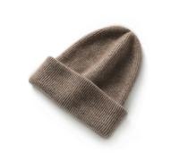 QWWQYDY Capello Uomo Cappello Invernale in Cashmere for Donna Lavorato a Maglia in Cappelli Morbidi e Caldi alla Moda Cappellino for Testa Solido for Adulti(Camel)
