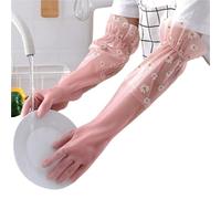 QWWQYDY Guanti Lavapiatti Household Kitchen Cleaning Waterproof Gloves, Simple Lace(Color3)