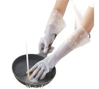 QWWQYDY Guanti Lavapiatti Household Kitchen Cleaning Waterproof Gloves, Simple Lace(Color4)
