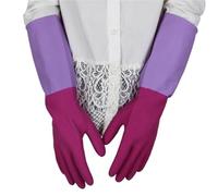 QWWQYDY Guanti Lavapiatti Waterproof Dishwashing Kitchen Clean Tools Household Scrubber High Elasticity Dish Washing Rubber Latex Gloves(M)