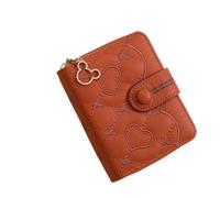QWWQYDY Portafoglio Donna Grande Mini portafoglio con ricamo a forma di topo, porta carte d'identità, porta monete for ragazze, portafoglio corto con cerniera alla moda for le donne(F)