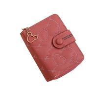 QWWQYDY Portafoglio Donna Grande Mini portafoglio con ricamo a forma di topo, porta carte d'identità, porta monete for ragazze, portafoglio corto con cerniera alla moda for le donne(B)