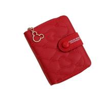 QWWQYDY Portafoglio Donna Grande Mini portafoglio con ricamo a forma di topo, porta carte d'identità, porta monete for ragazze, portafoglio corto con cerniera alla moda for le donne(E)