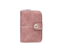 QWWQYDY Portafoglio Donna Portafoglio corto da donna vintage, alla moda, grande capacità, con cerniera e portamonete(Pink)