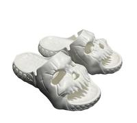 QWWQYDY Sandali Scarpe estive da uomo Pantofole da uomo antiscivolo Pantofole da casa Sandali comodi Infradito con teschio terrificante Scarpe da spiaggia con fondo spesso(White,46-47)