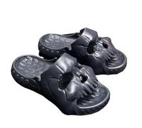 QWWQYDY Sandali Scarpe estive da uomo Pantofole da uomo antiscivolo Pantofole da casa Sandali comodi Infradito con teschio terrificante Scarpe da spiaggia con fondo spesso(Gray,46-47)